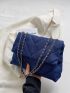 Quilted Pattern Grommet Eyelet Square Bag