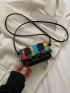 Mini Colorblock Chain Square Bag