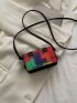 Mini Colorblock Chain Square Bag