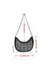 Studded Decor Chain Hobo Bag