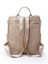 Zip Front Bow Decor Functional Backpack