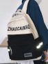 Men Letter Graphic Backpack