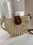 Hollow Out Design Straw Bag