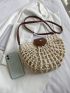 Hollow Out Design Straw Bag