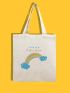 Rainbow Graphic Shopper Bag