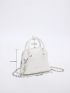 Mini Letter Graphic Chain Dome Bag