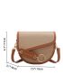 Contrast Binding Flap Saddle Bag