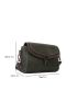 Mini Turn-lock Square Bag Fashionable Contrast Binding Adjustable Strap