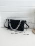 Quilted Chain Decor Square Bag