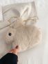 Rabbit Design Chain Fuzzy Novelty Bag