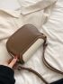 Mini Contrast Binding Flap Saddle Bag