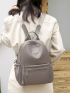 Minimalist Metal Decor Functional Backpack