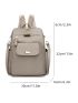 Minimalist Metal Decor Functional Backpack