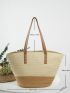 Two Tone Straw Bag