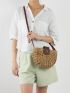 Hollow Out Design Straw Bag