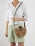 Hollow Out Design Straw Bag