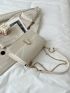 Metal Decor Flap Square Bag