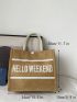 Letter Graphic Shopper Bag