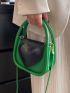 Mini Two Tone Heart Decor Satchel Bag