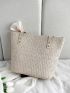 Bow Decor Straw Bag