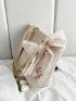 Bow Decor Straw Bag