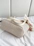 Bow Decor Straw Bag