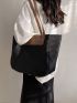 Two Tone Shoulder Tote Bag