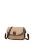 Two Tone Flap Crossbody Bag