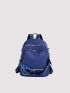 Minimalist Chain Decor Functional Backpack