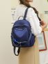 Minimalist Chain Decor Functional Backpack