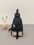 Mini Colorblock Release Buckle Decor Sling Bag