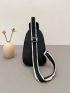 Mini Colorblock Release Buckle Decor Sling Bag