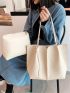 Minimalist Shoulder Tote Bag With Inner Pouch