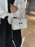 Mini Sequin Decor Flap Chain Square Bag