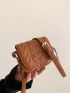 Mini Quilted Detail Flap Saddle Bag