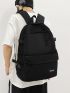 Men Letter Patch Functional Backpack