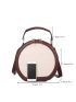 Mini Two Tone Crocodile Embossed Circle Bag