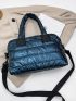 Minimalist Quilted Shoulder Tote Bag