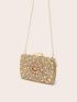 Mini Rhinestone Decor Chain Box Bag