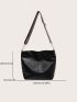 Women's Vintage Shoulder Bag, Large Capacity Tote Shoulder Bag, All-Match Bag With Wide Strap