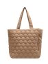 Quilted Detail Shoulder Tote Bag