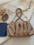 Minimalist Braided Strap Ruched Bag