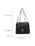 Quilted Flap Chain Square Bag