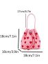 Mini Heart Pattern Bucket Bag