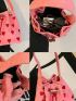 Mini Heart Pattern Bucket Bag