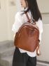 Letter Embossed Classic Backpack