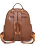 Letter Embossed Classic Backpack