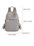 Quilted Studded Decor Functional Backpack