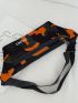 Camo & Letter Graphic Waist Bag