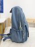 Release Buckle Decor Functional Backpack